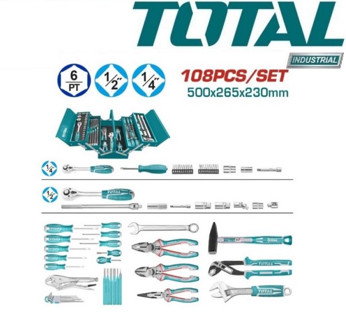 Набор инструментов в ящике 108 шт. (THTCS121081)