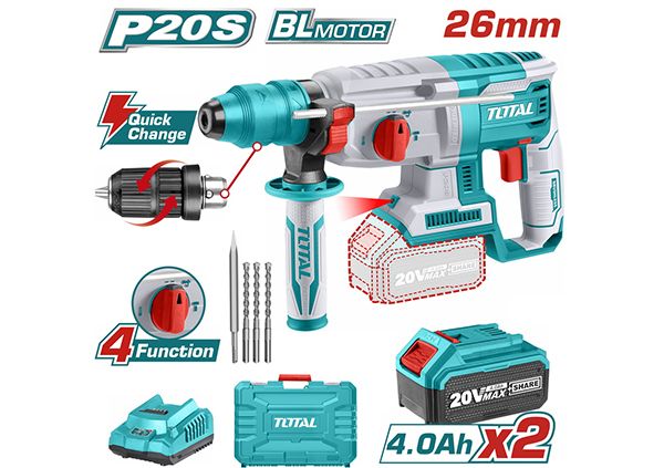 Lithium-ion rotary hammer 20V / 4Ah (TRHLI202289)