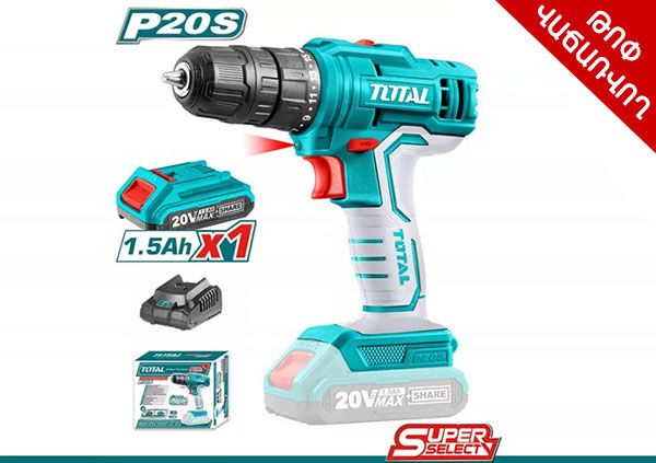 Аккумуляторная дрель 20В / 1.5Ач (TDLI20051)