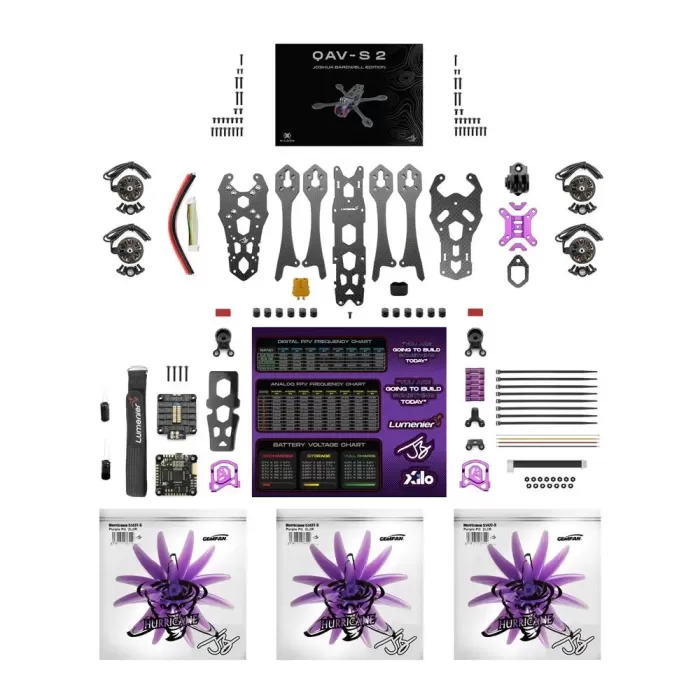 Beginner DIY FPV Drone Kit – QAV-S 2 Joshua Bardwell SE 5 inch – HD Ready