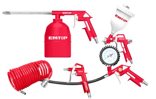 Набор пневмоинструментов 5шт Emtop EATLS0503