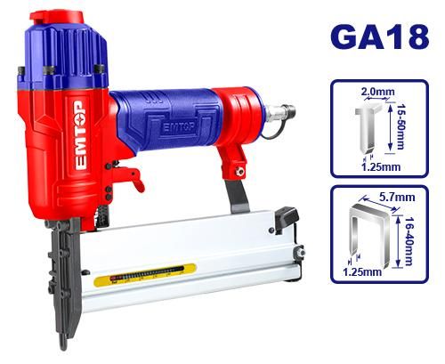 Пневмо гвоздильщик и степлер 2-в-1 Emtop ECBN504001