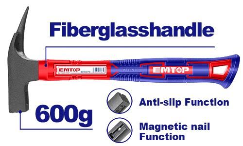 EHAMCH1606 ԷՄԹՈՊ Մուրճ Մեխի մագնիսով 600գ