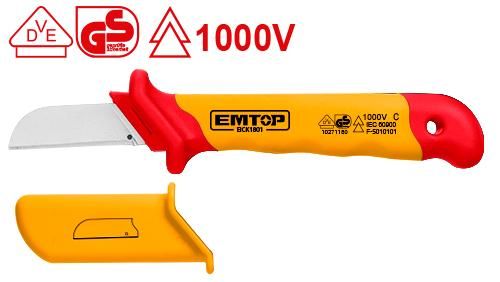 Нож для снятия изоляции изолированный Emtop EICK1801