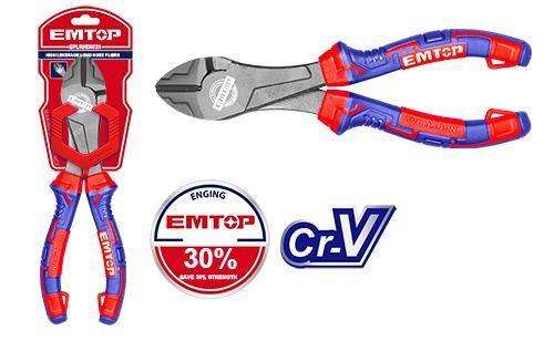 Кусачки боковые с увеличенным рычагом усиленные Emtop EPLRHD0721