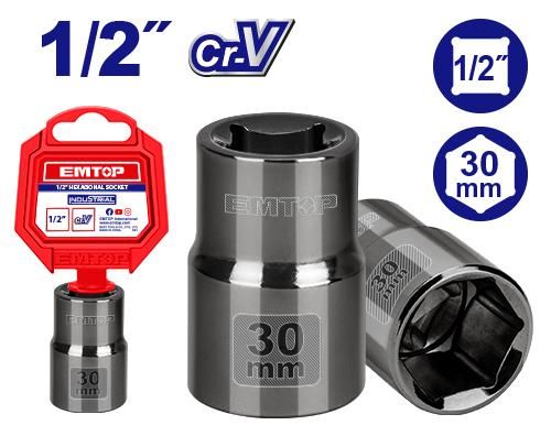 Головка торцевая шестигранная 1/2" Emtop ESCT12301