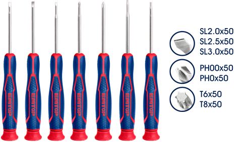 7PCS precision screwdriver set Emtop ESSTP0702
