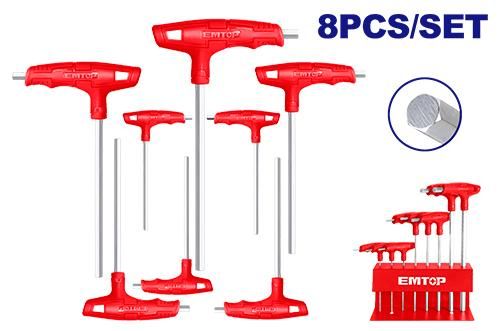 Набор Т-образных шестигранников Emtop ETHW6061