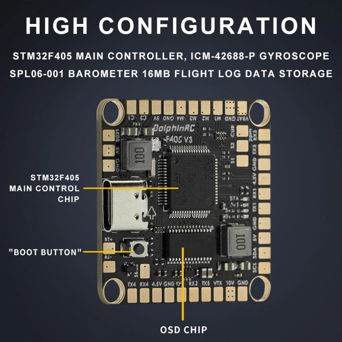DolphinRC F405 V3 50A 60A STACK