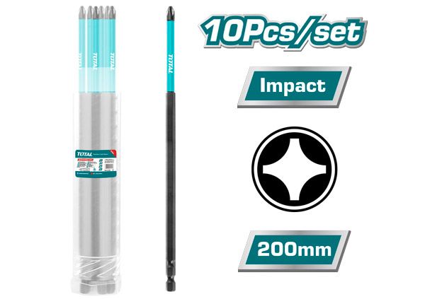 Набор ударных 250мм бит отверток PH2 10 шт. (TACIM16PH2103)