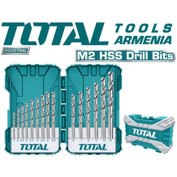 HSS M2 drill bit set 15pcs (TACSDL51502)