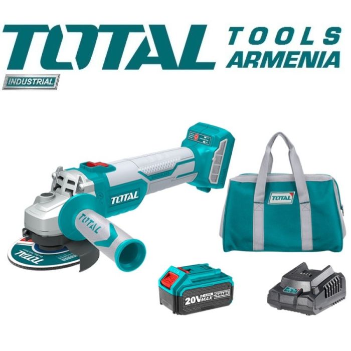 Cordless angle grinder /20V/4А/115mm/INDUSTRIAL (TAGLI11522)