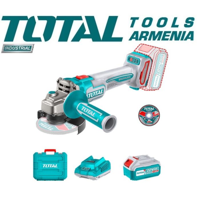 Литий-ионная угловая шлифовальная машина - болгарка 20В (TAGLI211541)