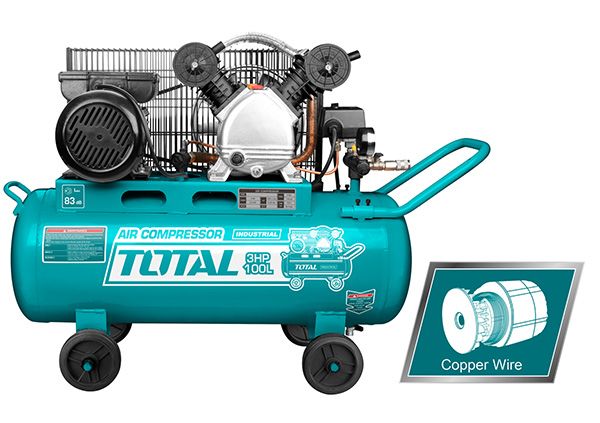 Օդայուղային գոտային կոմպրեսոր 100լ TOTAL TC2301006 21105