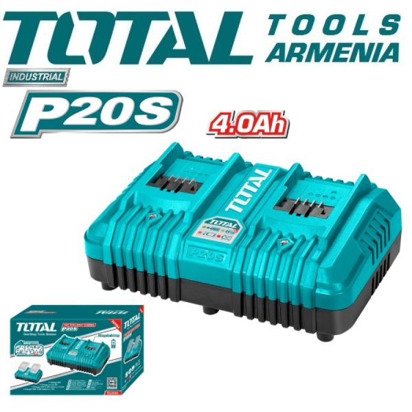 Двухпортовое быстрое интеллектуальное зарядное устройство 20 В (TCLI2024)