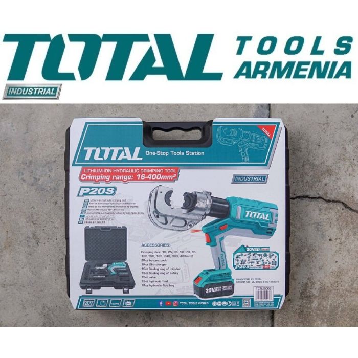Lithium-Ion hydraulic crimping tool 20V / 4Ah (TCTLI2002)