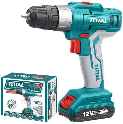 Lithium-Ion cordless drill TOTAL TDLI1221