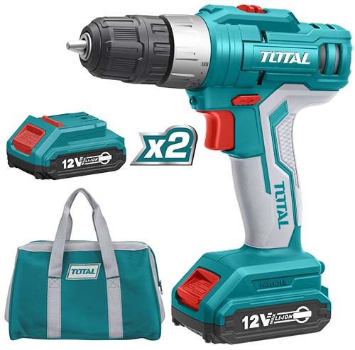Lithium-Ion cordless drill TOTAL TDLI1222