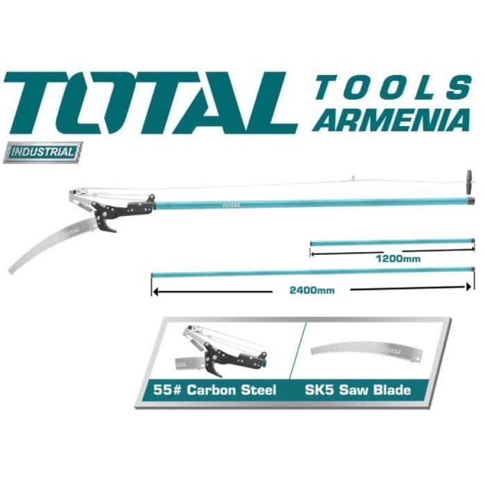 Էտի մկրատ պարանով, երկարաձգվող 2.4մ TOTAL THEPS25281 19024