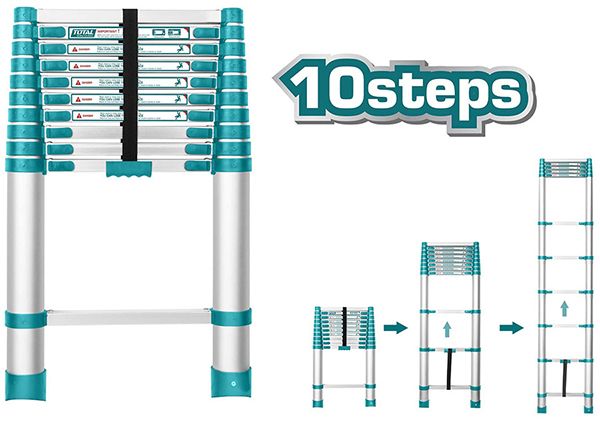 Телескопическая лестница 10 ступеней (THLAD08101)