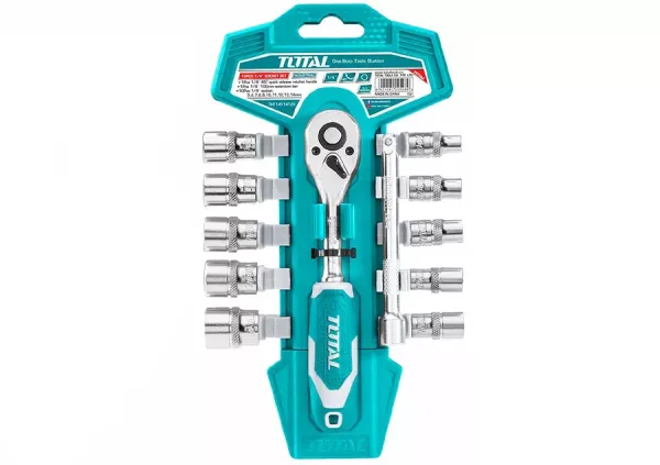Набор торцевых головок, 1/2, головки 10 - 24 мм, с трещоточным ключом (THT141121)