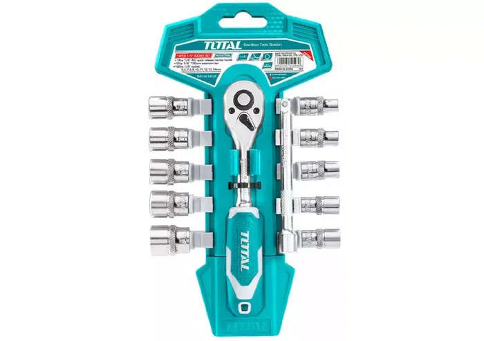 Набор торцевых головок, 1/2, головки 10 - 24 мм, с трещоточным ключом (THT141121)