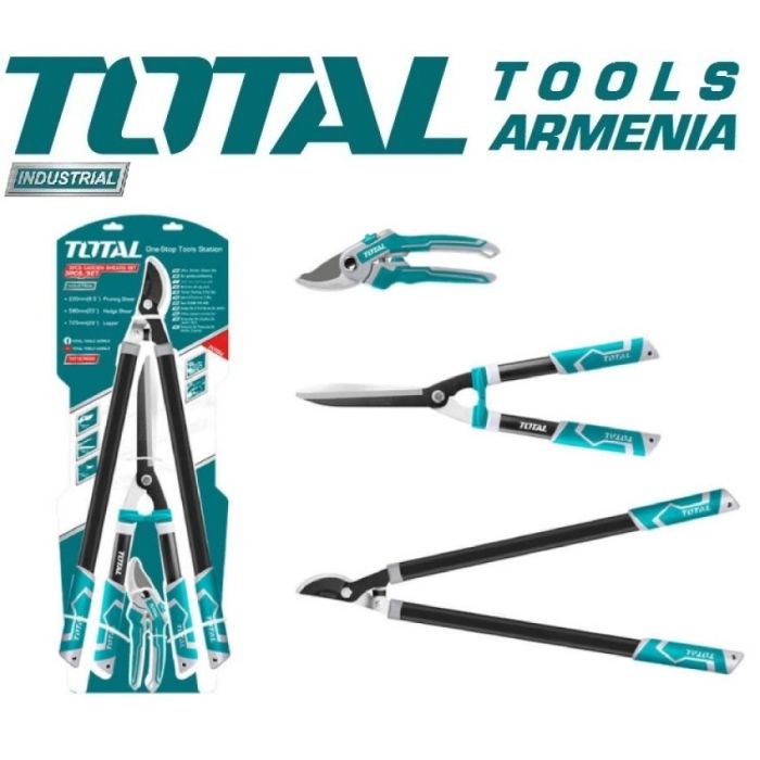 Էտի մկրատների հավաքածու 3 կտոր TOTAL THT1576033 18990