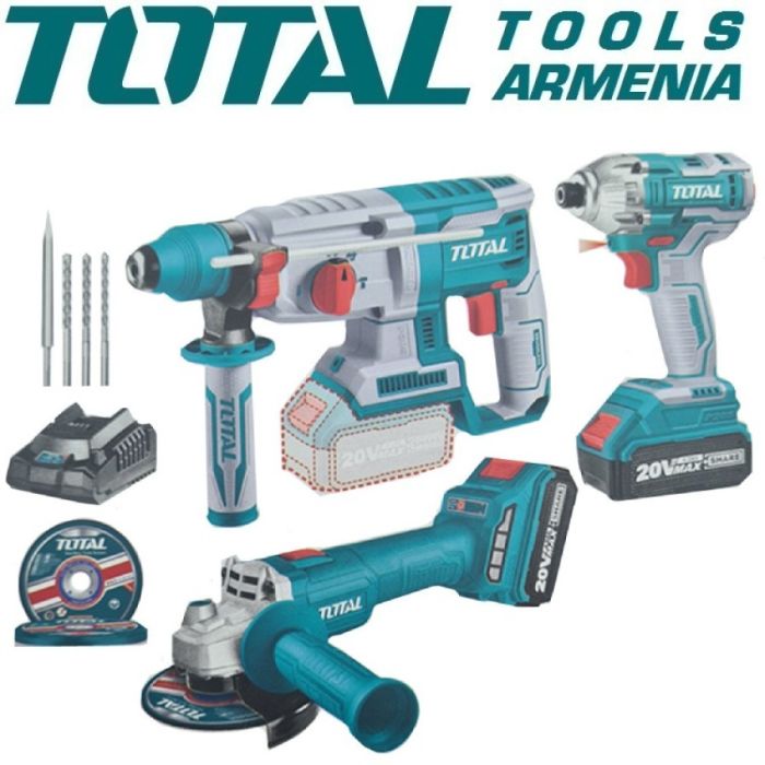 Набор литий-ионных инструментов 20 В, 3 предмета (TOSLI2301515)