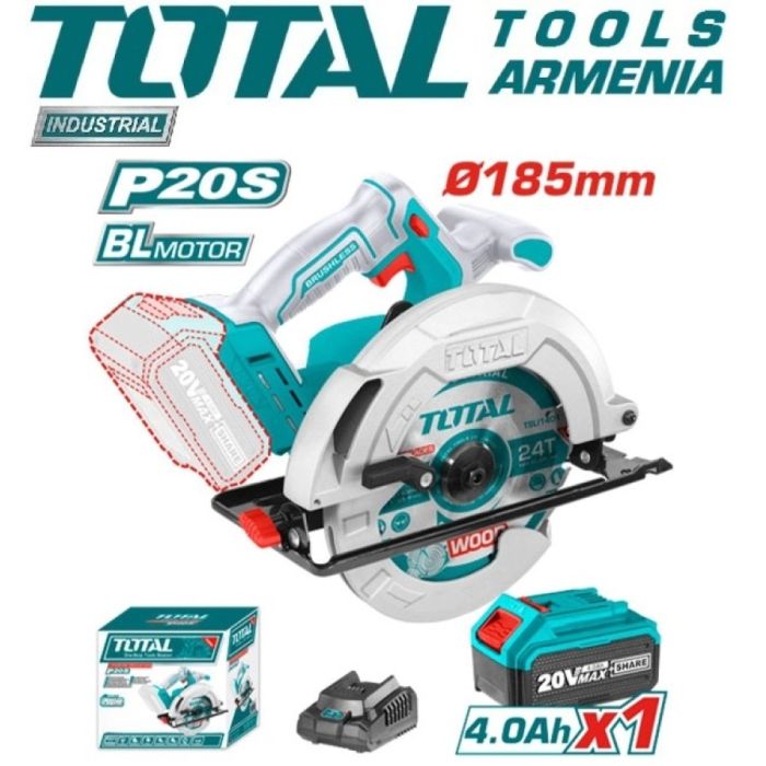 Lithium-Ion circular saw 20volt TOTAL TSLI18511
