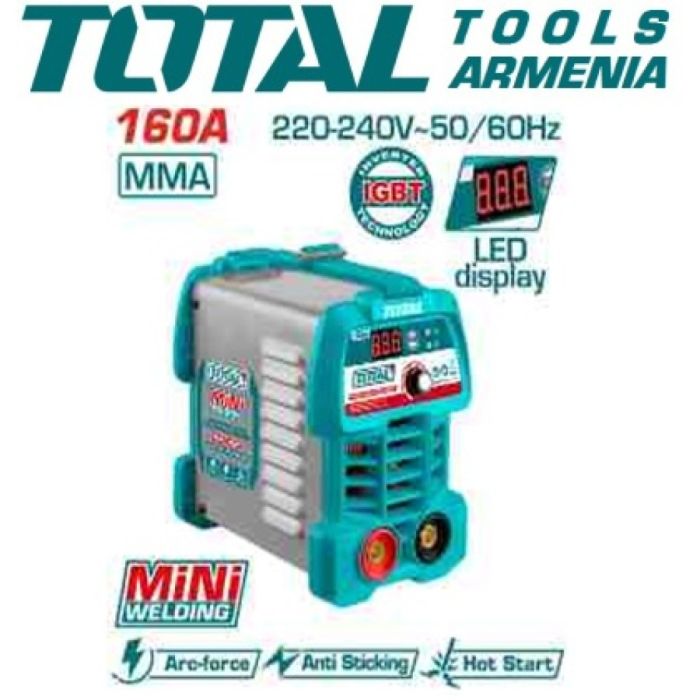 Եռակցման սարք 160 Ա MMA ինվերտորային  TOTAL TW216049 35123