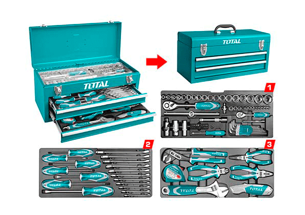 Набор инструментов в ящике 97 предметов  (THPTCS70971)