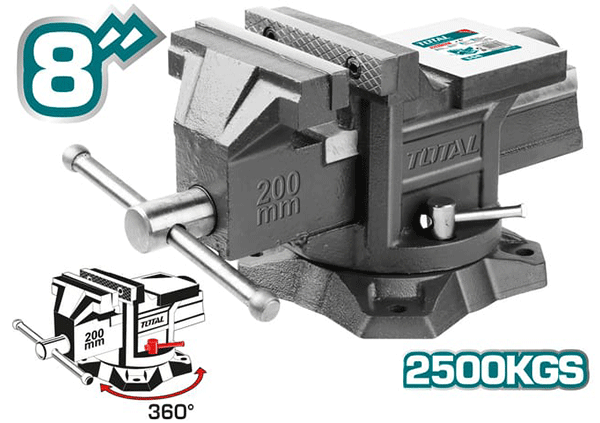 Слесарные тиски с наковальней 200мм (THT6186)