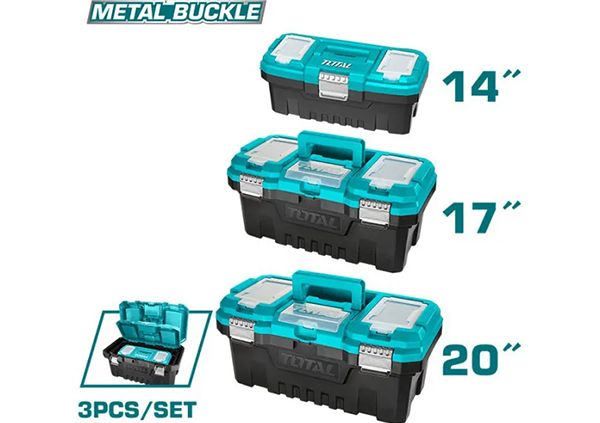 3 Pcs Plastic Tool Boxes Set (TPBXK0032)