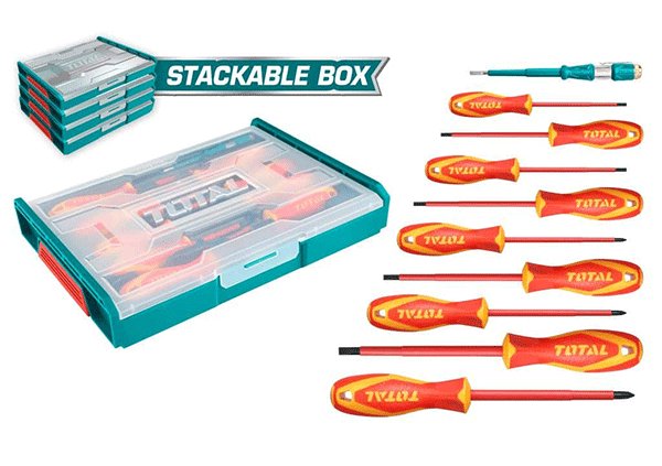 Набор отверток диэлектрических до 1000В 10шт. (THKTV02S101)