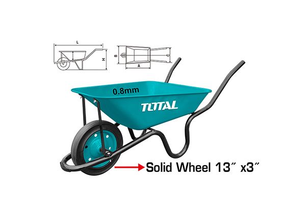 Wheel barrow 120 kg (THTWB380008)