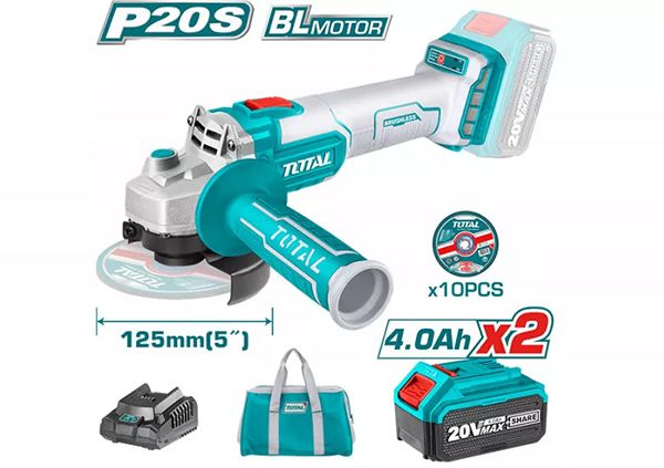 Аккумуляторная угловая шлифовальная машина 20 В (TAGLI2012582)