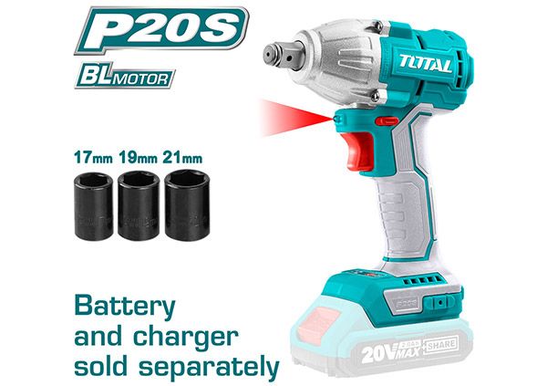 Литий-ионный гайковерт 20 В / 300 Нм / 1/2 дюйма (TIWLI20020)