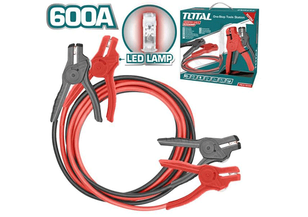 Մեքենայի մարտկոցի լիցքավորման լար TOTAL PBCA16008L լեդ լույսով 14947